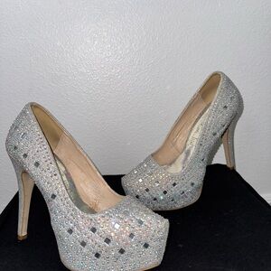Elegant Silver High Heels